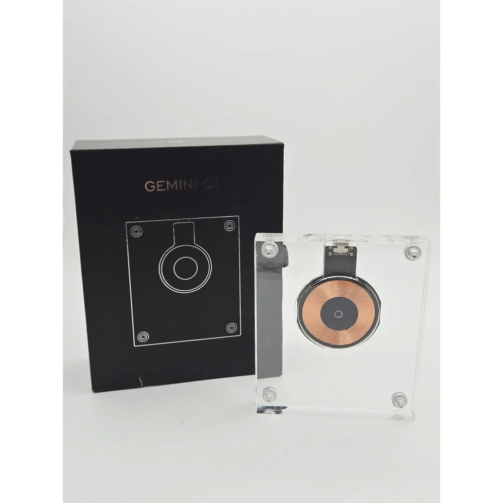 Acehigh Gemini Qi 15W Wireless Charger Transparent Acrylic Clear Fast Charging